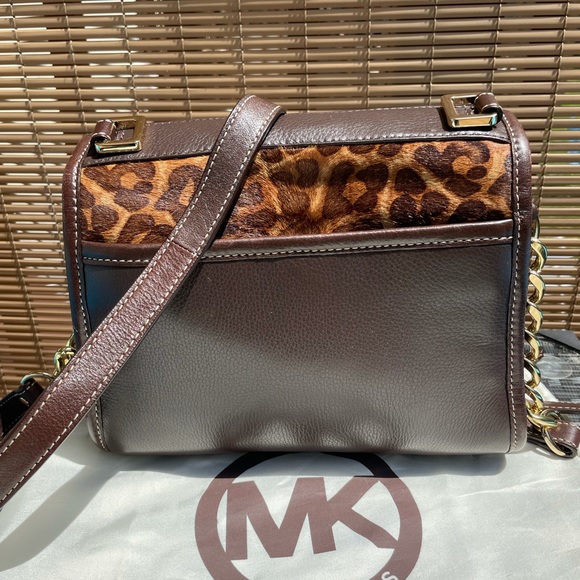 Michael Kors Bags Michael Kors Leopard Leather Crossbody Bag Poshmark